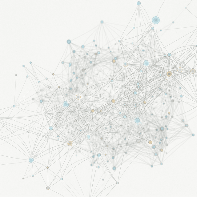 Second Mind graph view showing relationships between saved ideas and resources